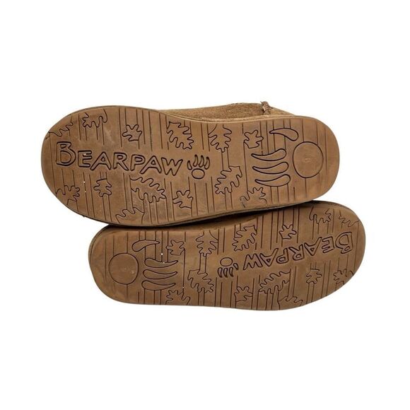 BearPaw Brown Suede Emma Short Shearling Lined Wool Insulated Boots sz 9 - Picture 9 of 12